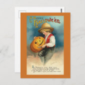 ヴィンテージハロウィン葉書 ポストカード (正面/裏面)