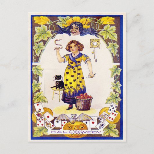 ヴィンテージハロウィン葉書 ポストカード (正面)