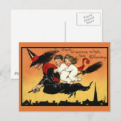 ヴィンテージハロウィン葉書 ポストカード (正面/裏面)