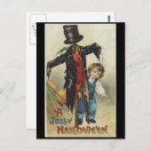 ヴィンテージハロウィン葉書 ポストカード (正面/裏面)