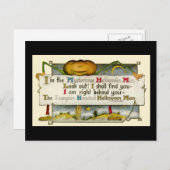 ヴィンテージハロウィン葉書 ポストカード (正面/裏面)