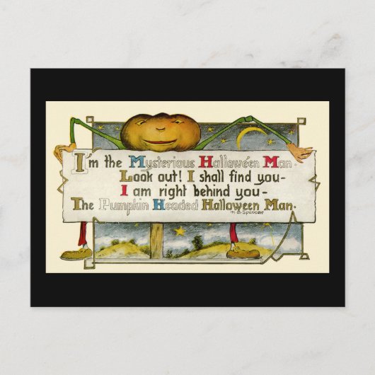ヴィンテージハロウィン葉書 ポストカード (正面)