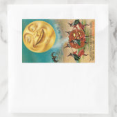 ヴィンテージハロウィン葉書 長方形シール (バッグ)