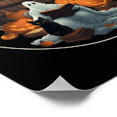 ヴィンテージハロウィン読幽霊もっと本黒猫 ポスター (角)