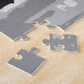 ヴィンテージハロウィン飛んでいるブラックこうもり ジグソーパズル (側面)