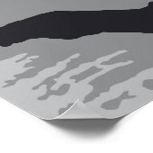 ヴィンテージハロウィン飛んでいるブラックこうもり ポスター (角)