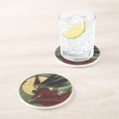 ヴィンテージハロウィン魔女と猫 コースター (側面)