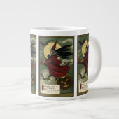 ヴィンテージハロウィン魔女と猫 ジャンボコーヒーマグカップ (正面右)