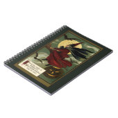 ヴィンテージハロウィン魔女と猫 ノートブック (左側)