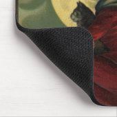 ヴィンテージハロウィン魔女と猫 マウスパッド (コーナー)