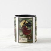 ヴィンテージハロウィン魔女と猫 マグカップ (中央)