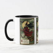 ヴィンテージハロウィン魔女と猫 マグカップ (左)