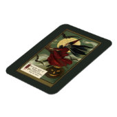 ヴィンテージハロウィン魔女と猫 マグネット (左側)