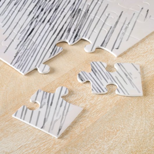 ヴィンテージハロウィン魔女ネコ付き箒 ジグソーパズル (側面)