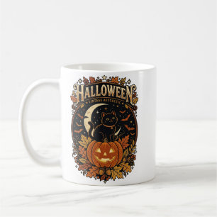 ヴィンテージハロウィン黒猫マグカップ コーヒーマグカップ