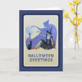 ヴィンテージハロウィン カード (黄色い花)