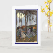 ヴィンテージハロウィン カード (黄色い花)