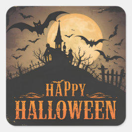 ヴィンテージハロウィン スクエアシール