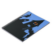 ヴィンテージハロウィン、怖い幽霊のよく出る家、魔女 ノートブック (左側)