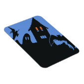 ヴィンテージハロウィン、怖い幽霊のよく出る家、魔女 マグネット (右側)