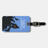 ヴィンテージハロウィン、怖い幽霊のよく出る家、魔女 ラゲッジタグ (正面横)