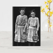 ヴィンテージハロウィン-私の子供はモンスターはです、 カード (黄色い花)