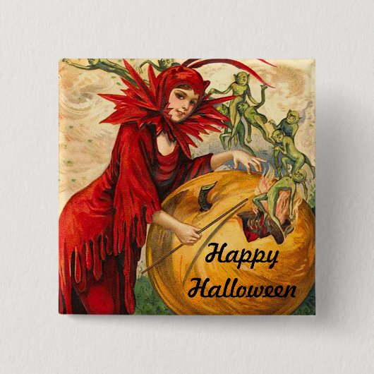 ヴィンテージハロウィン 缶バッジ (正面)