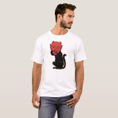 ヴィンテージハロウィン-黒猫の悪魔 Tシャツ (正面フル)