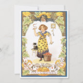 ヴィンテージハロウィーンおもしろいハロウィーン 招待状 (正面)