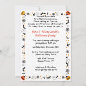ヴィンテージハロウィーンおもしろいハロウィーン 招待状 (裏面)