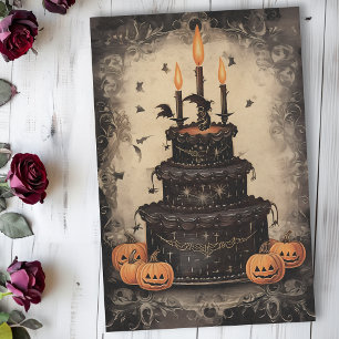 ヴィンテージハロウィーンお誕生日ケーキ 薄葉紙