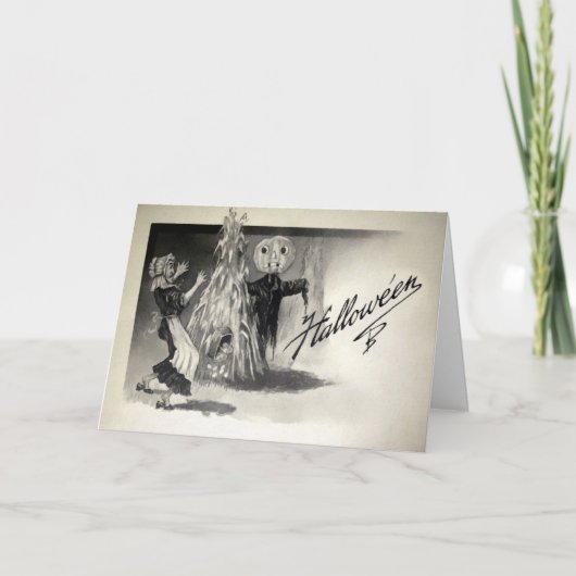 ヴィンテージハロウィーンかかしカード シーズンカード (正面)