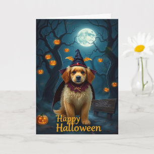 ヴィンテージハロウィーンかわいいパンプキンランタン カード