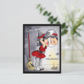 ヴィンテージハロウィーンかわいい魔女 シーズンカード (スタンド正面)