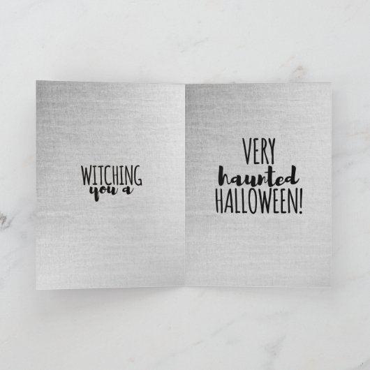 ヴィンテージハロウィーンかわいこちゃんno3 -おもしろい引用文 カード (内部)