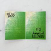 ヴィンテージハロウィーンかわいこちゃんno7 -おもしろい引用文 カード (内部)