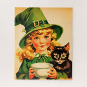 ヴィンテージハロウィーンかわいこちゃんno7 ジグソーパズル (縦)