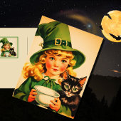ヴィンテージハロウィーンかわいこちゃんno7 ポストカード