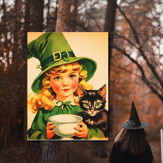 ヴィンテージハロウィーンかわいこちゃんno7 ポストカード