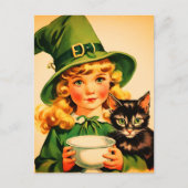 ヴィンテージハロウィーンかわいこちゃんno7 ポストカード (正面)