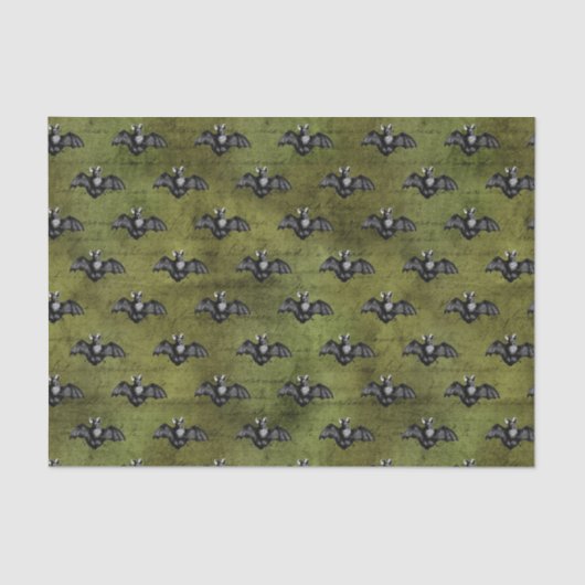 ヴィンテージハロウィーンこうもり 薄葉紙 (正面)