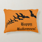 ヴィンテージハロウィーンとこうもりの群飛んでいるれ アクセントクッション (正面)