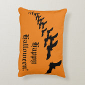 ヴィンテージハロウィーンとこうもりの群飛んでいるれ アクセントクッション (裏面(縦))