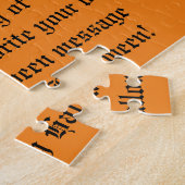 ヴィンテージハロウィーンとこうもりの群飛んでいるれ ジグソーパズル (側面)