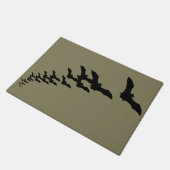 ヴィンテージハロウィーンとこうもりの群飛んでいるれ ドアマット (アングル)