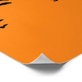 ヴィンテージハロウィーンとこうもりの群飛んでいるれ ポスター (角)