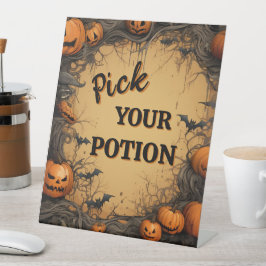 ヴィンテージハロウィーンのカボチャのちょうちんハロウィーン台座標識 台座サイン