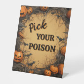 ヴィンテージハロウィーンのカボチャのちょうちんハロウィーン台座標識 台座サイン (正面)