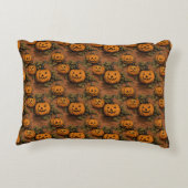 ヴィンテージハロウィーンのカボチャのちょうちんパッチ アクセントクッション (裏面)