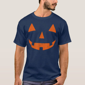 ヴィンテージハロウィーンのカボチャのちょうちんパンプキン顔ジャコランタンH Tシャツ